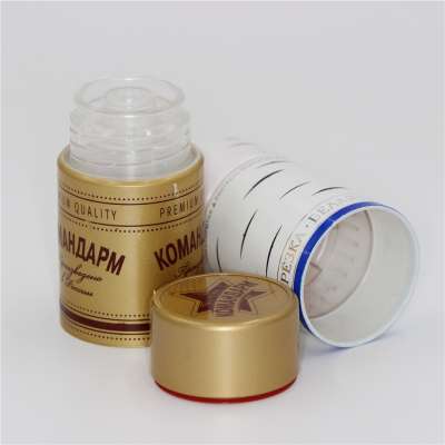 printed plastic cap for glass bottle